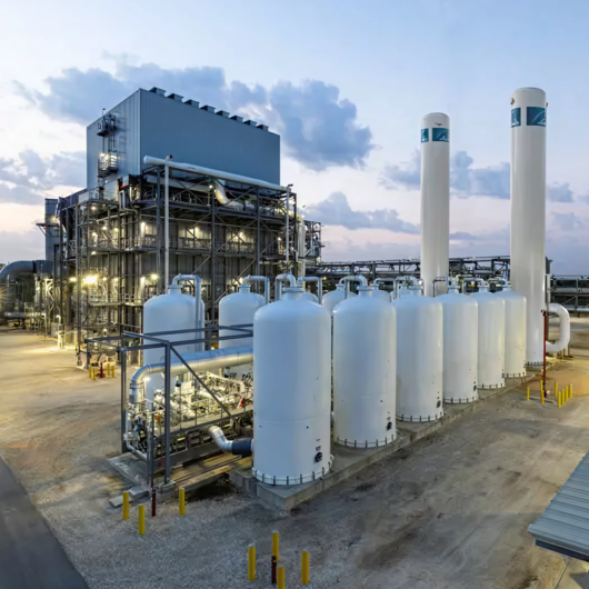 Linde HiSORP CO2-Abscheidungsanlage mit Adsorptionstürmen